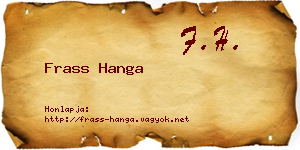 Frass Hanga névjegykártya